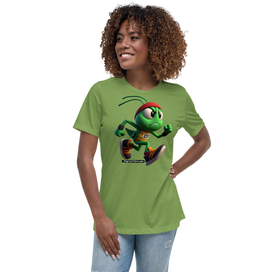 Angry Critters - Grasshopper Runner, Women's Relaxed T-Shirt