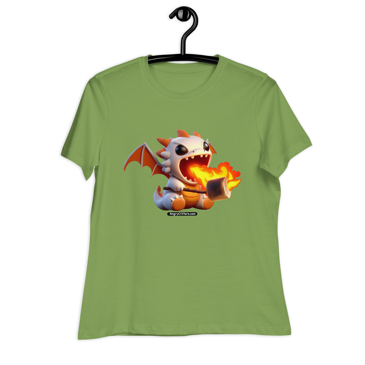 Angry Critters - Dragon Toasting Marshmallow, Women's Relaxed T-Shirt