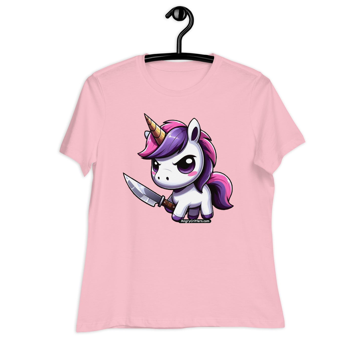 Angry Critters - Unicorn with a Blade, Women's Relaxed T-Shirt