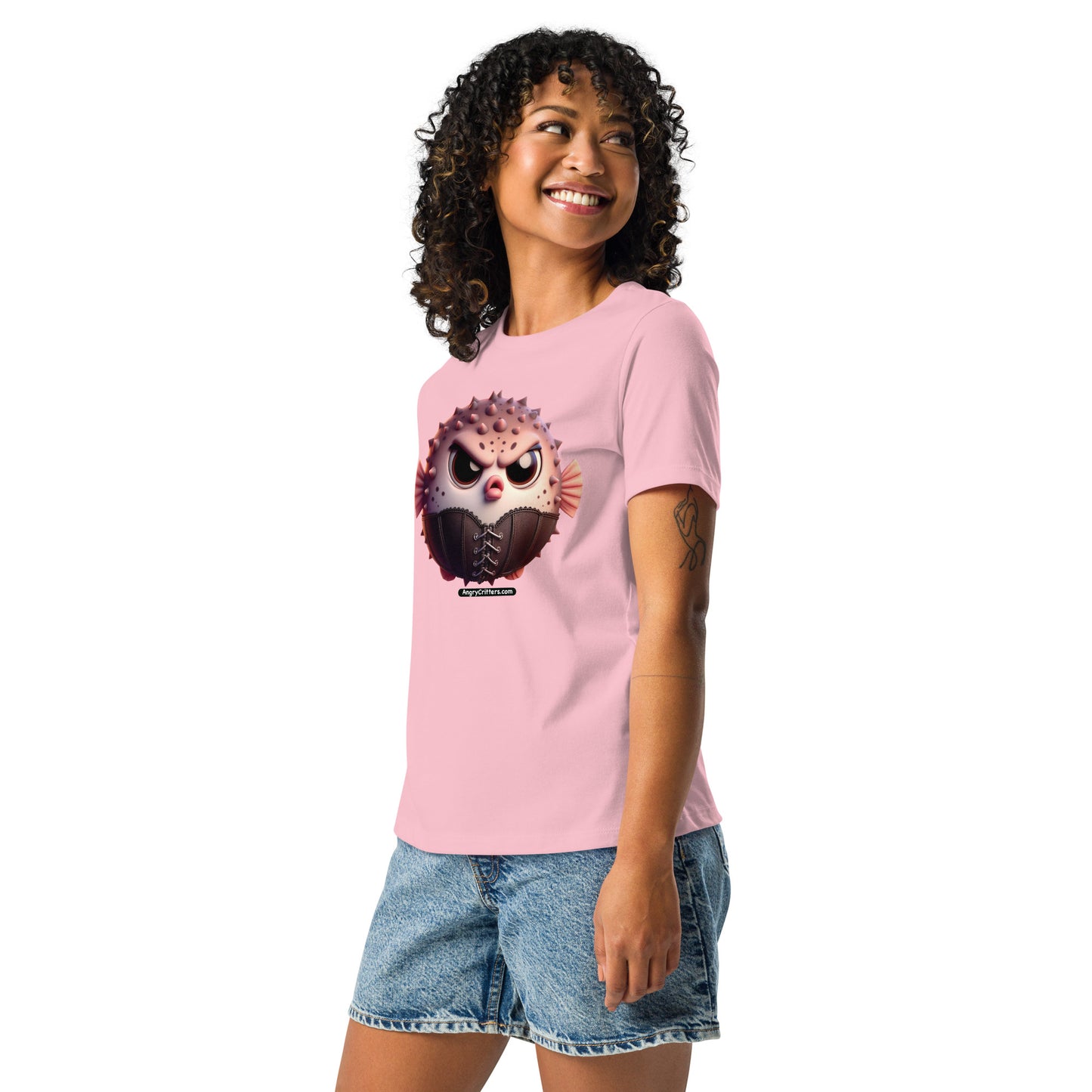 Angry Critters - Cinched Puffer, Women's Relaxed T-Shirt