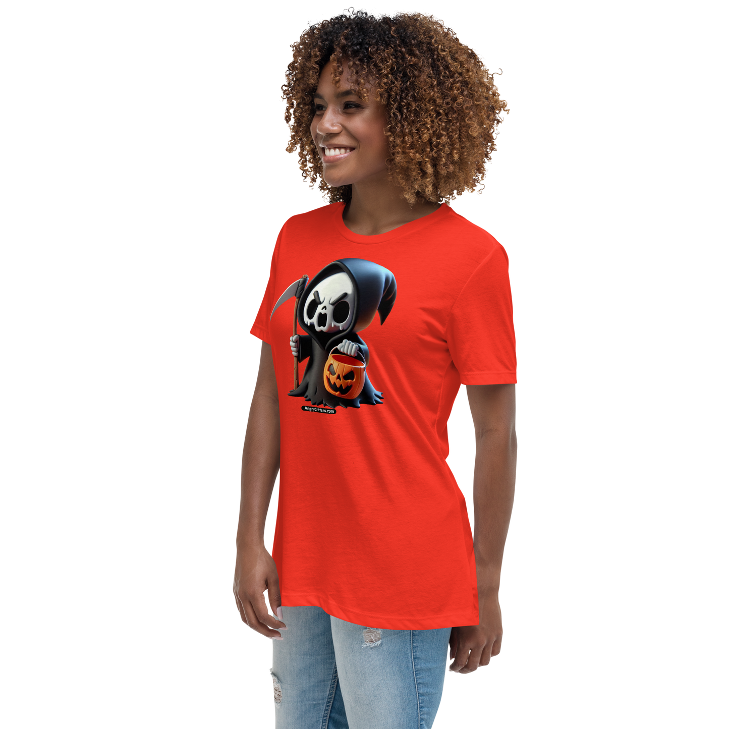 Angry Critters - Grim Reaper, Women's Relaxed T-Shirt