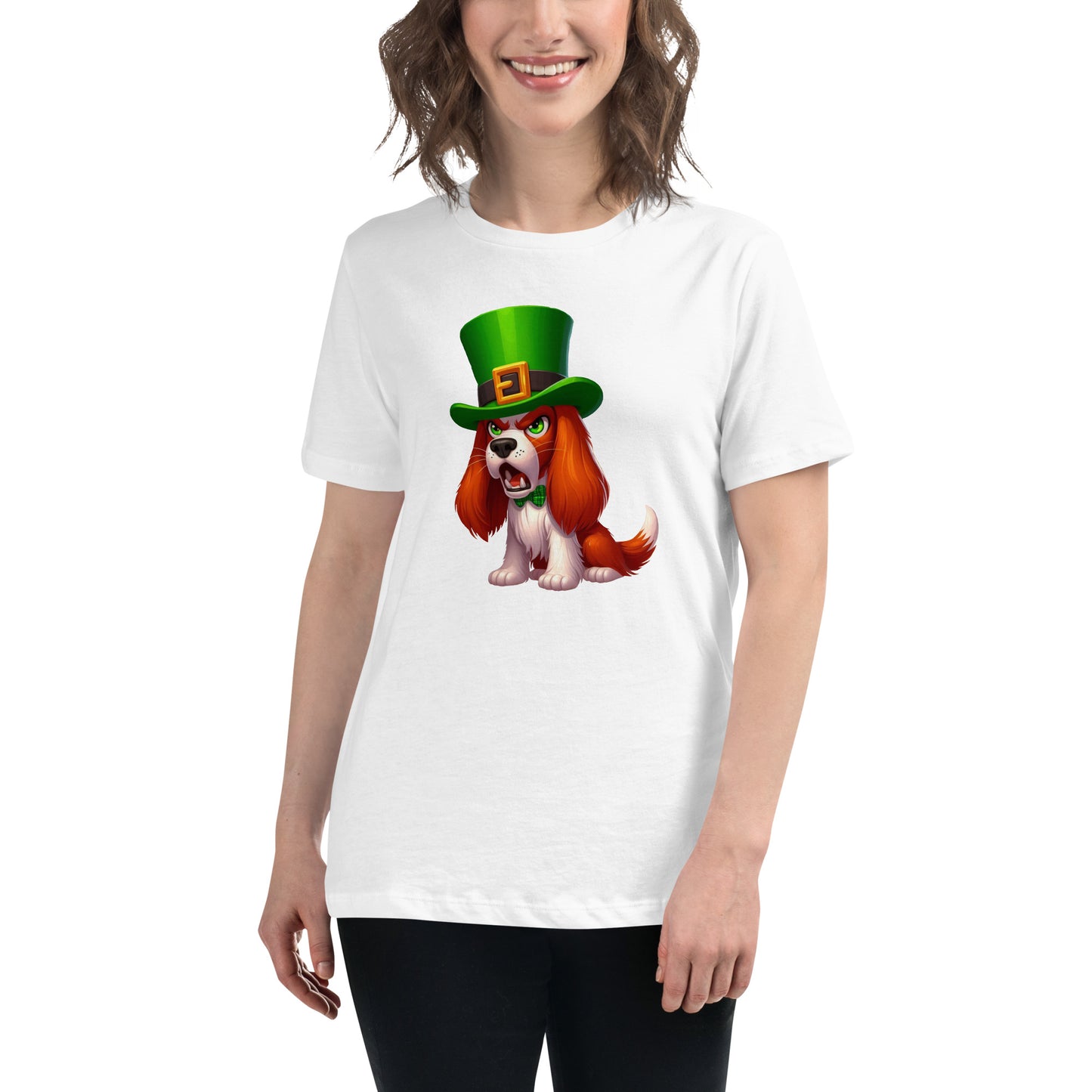 Angry Critters - Irish Setter St. Patrick’s Day, Women's Relaxed T-Shirt