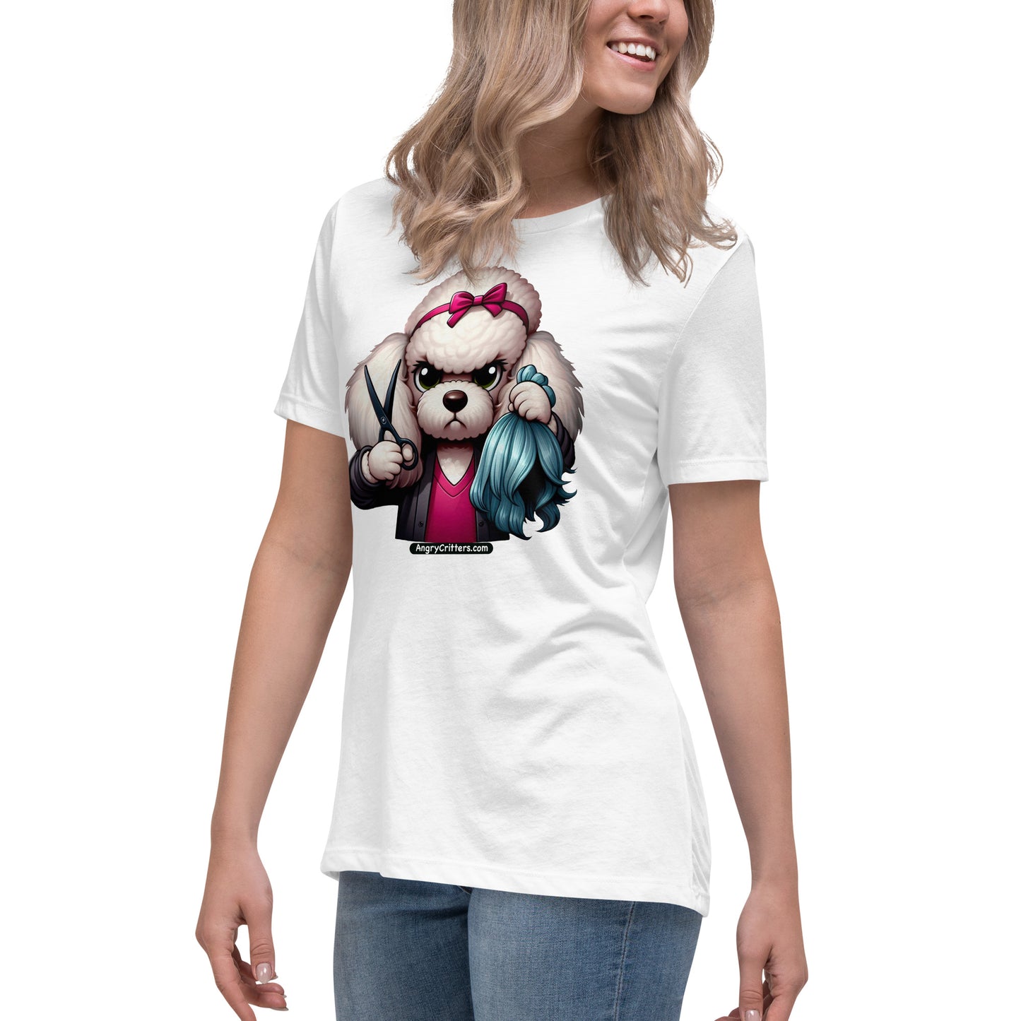 Angry Critters - Poodle Hairdresser Women's Relaxed T-Shirt