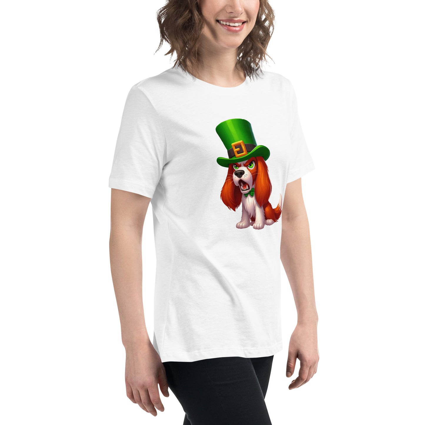 Angry Critters - Irish Setter St. Patrick’s Day, Women's Relaxed T-Shirt